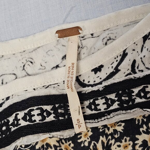 Free People Tripoli Boho Relaxed Top Blouse Shirt Women Size S - Picture 5 of 14